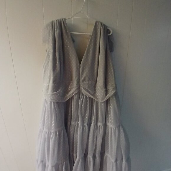 JessaKae Dusty Blue Jeanne Dress Plus Size (5x) - Picture 3 of 7